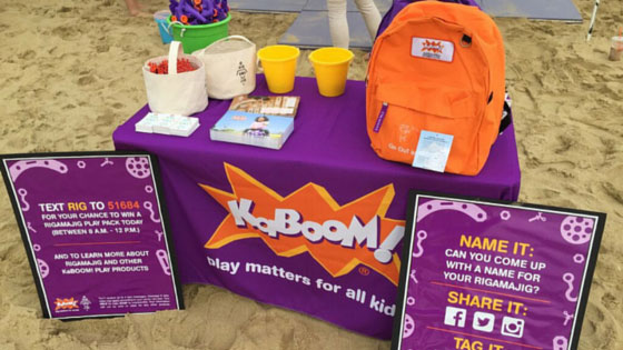 Visitors could win a Kaboom Play Pack!